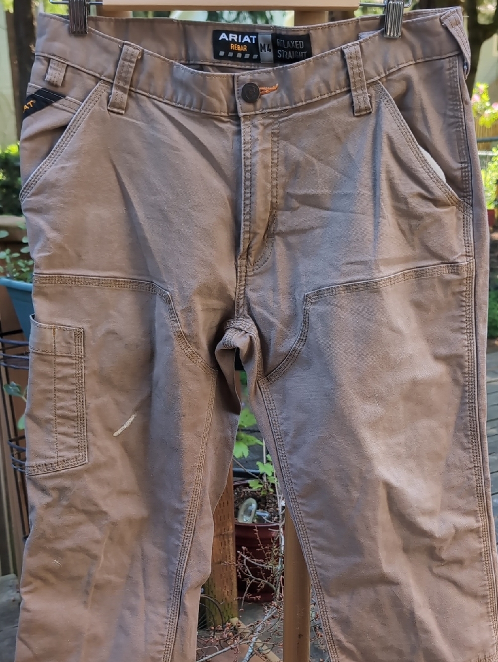Ariat Rebar M 4 Tan Double Knee Duck CanvasWorkwear Straight Fit Pants